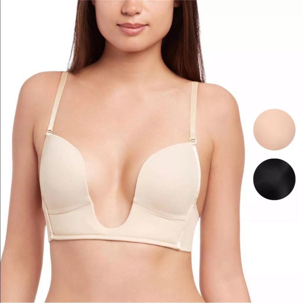 Deep Cleavage Padded Low Cut Plunge Push Up V Bra